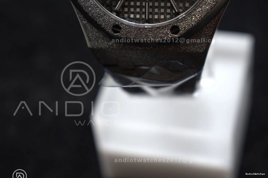 1031 Frosted Edition 15454 SS 37mm Best Grey on Bracelet Clone Lightweight SS Royal Oak SA3120 1:1 Super Dial APSF Textured 0219